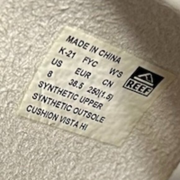 REEF White Platform Cushion Vista Sandals Women's Size 8 - Picture 11 of 11